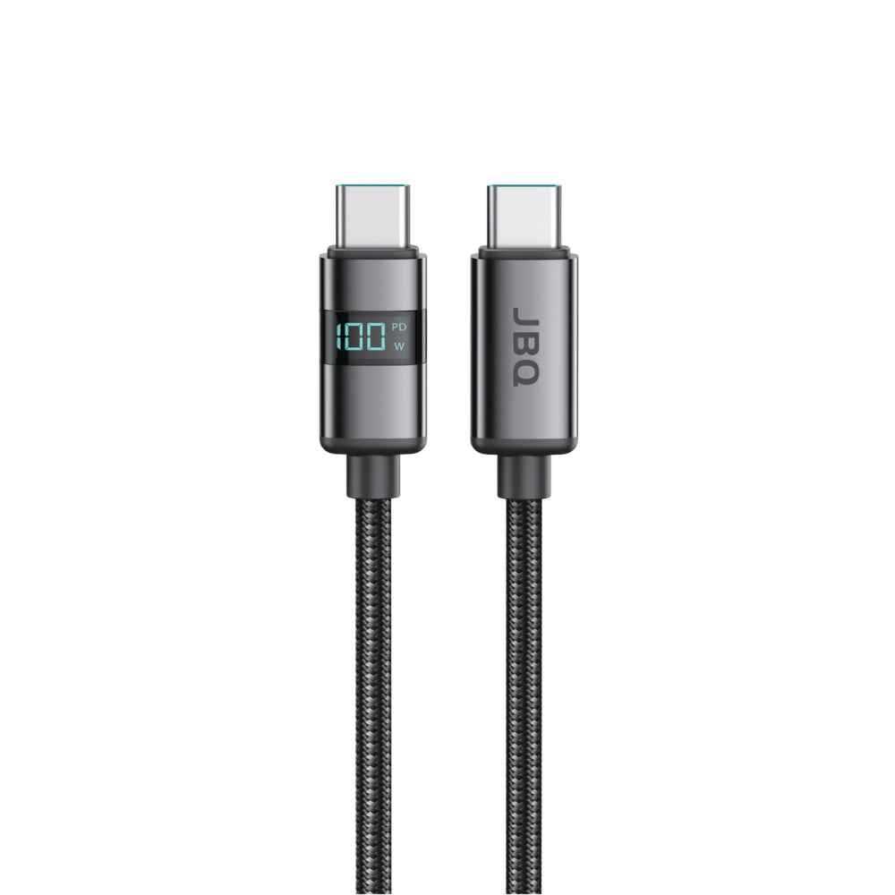 JBQ 100W USB C to C Cable with Smart LED Display, Real-Time Power Monitoring Cable-A965682