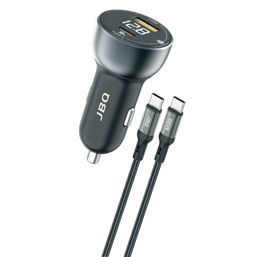 JBQ 30 PD With 1 USB Port Car Charger With 66W C-C Cable