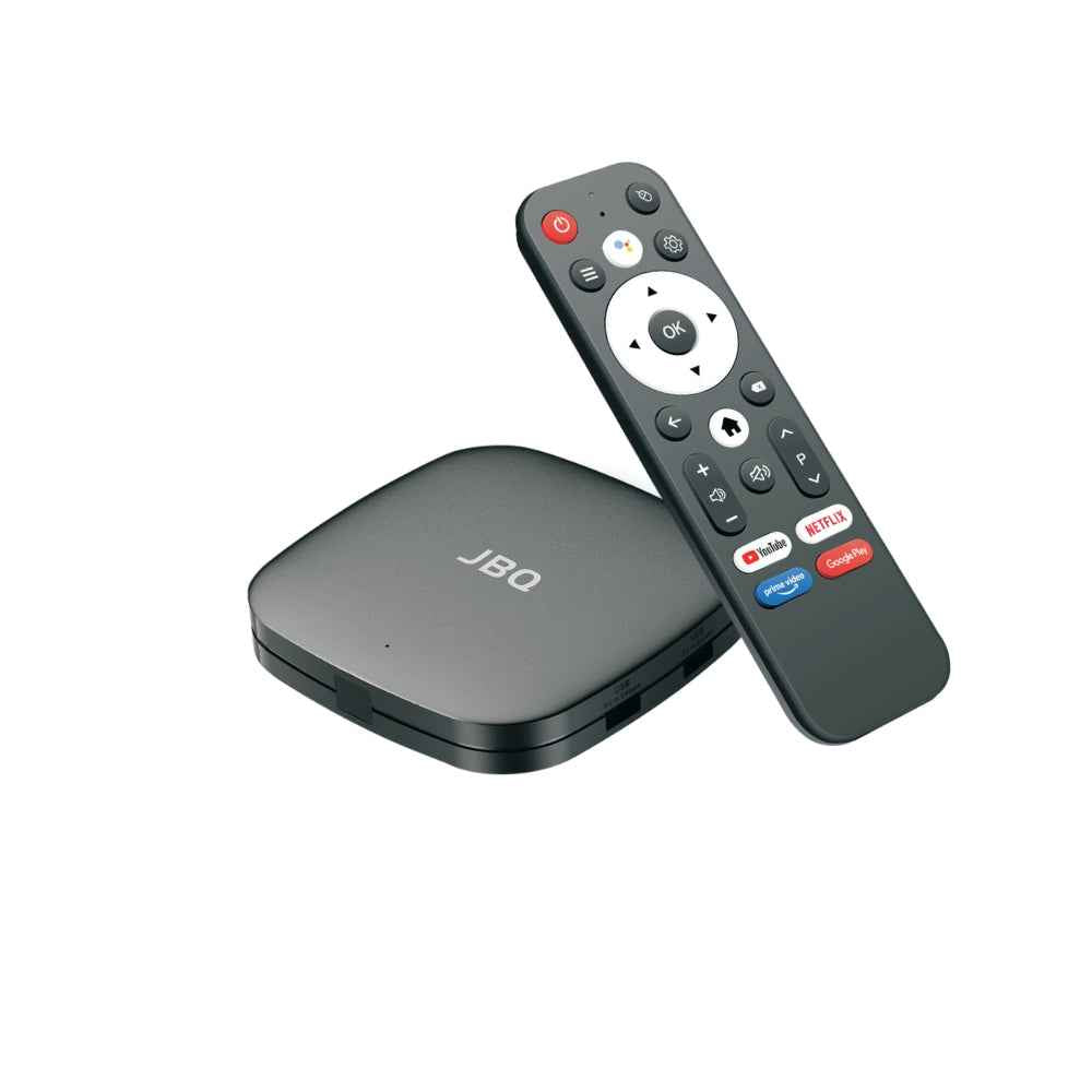 JBQ Smart Android TV Box, 4K Ultra HD Streaming, Netflix, Amazon Prime, YouTube