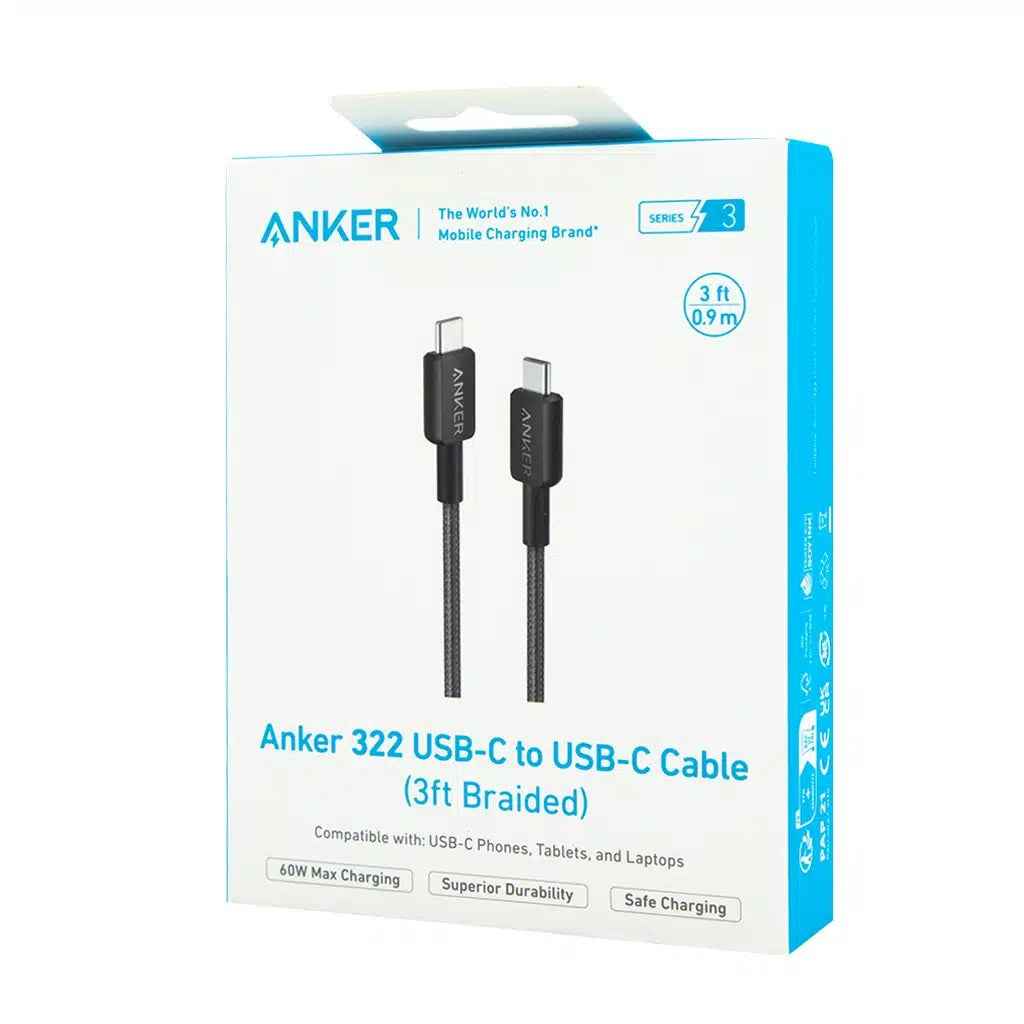 Anker 322 60W USB-C to USB-C Cable (0.9m)