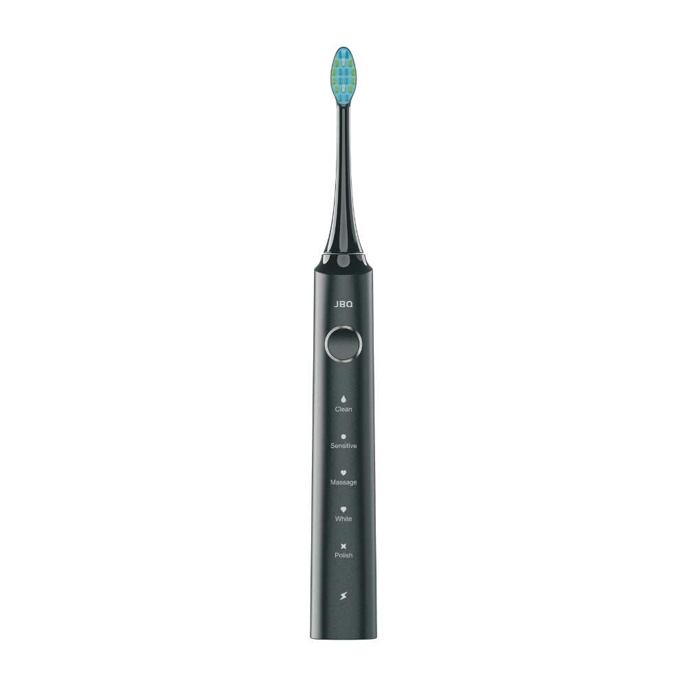 JBQ Automatic Rechargeable Electric Toothbrush With 5 Cleaning Modes, Black - afterpay