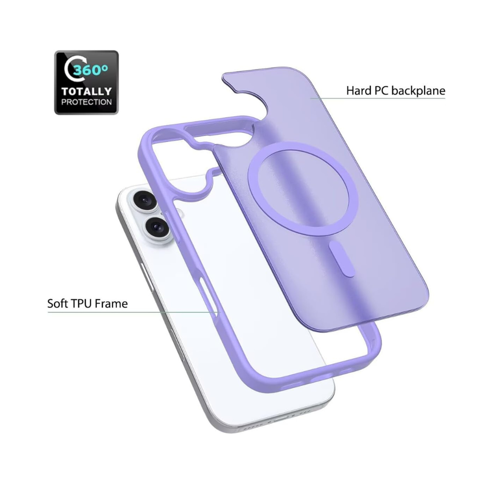 iPhone 17 ,Shockproof Protective Slim Translucent Matte Back Phone Cover .