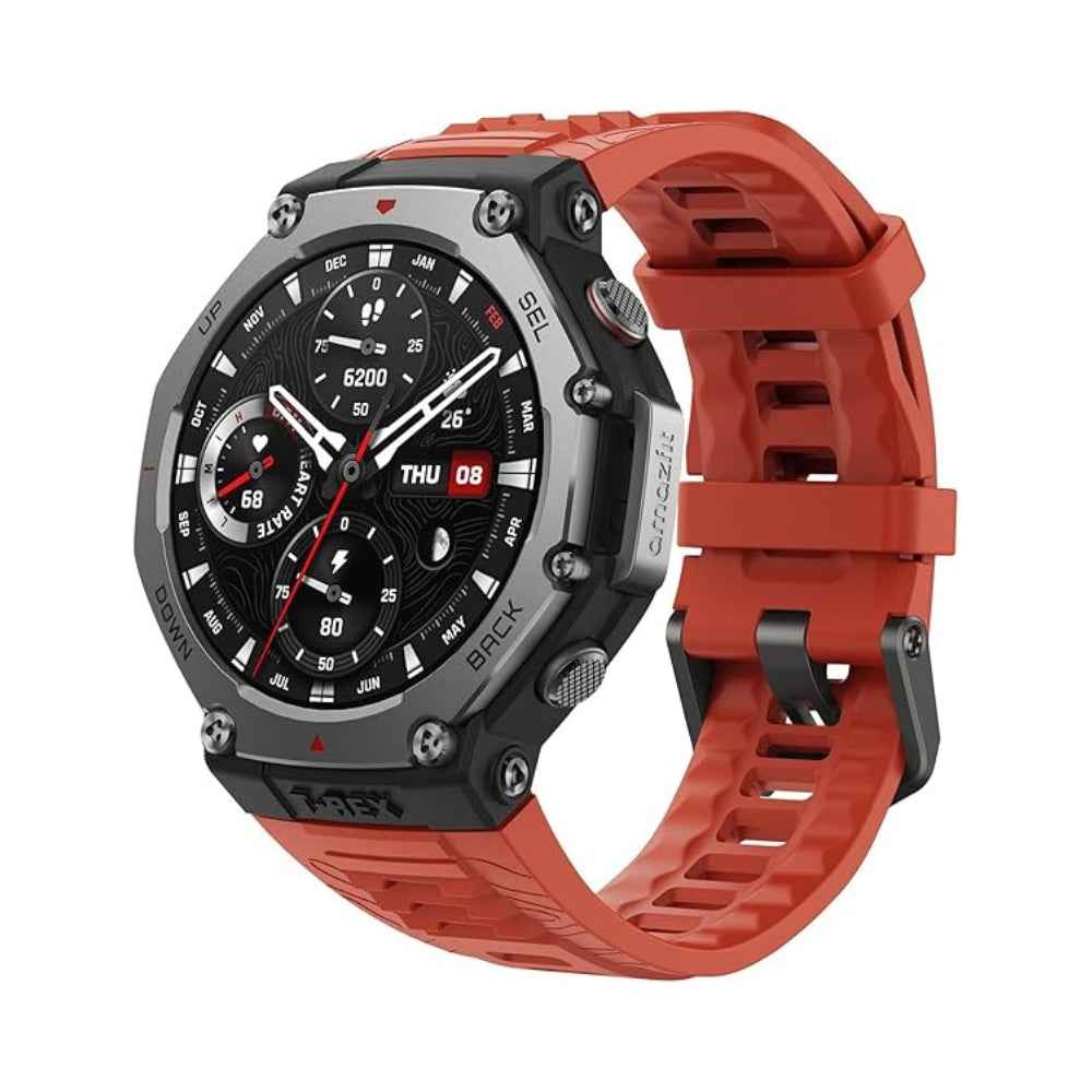 Amazfit T-Rex 3 Smart Watch | Black | Red .