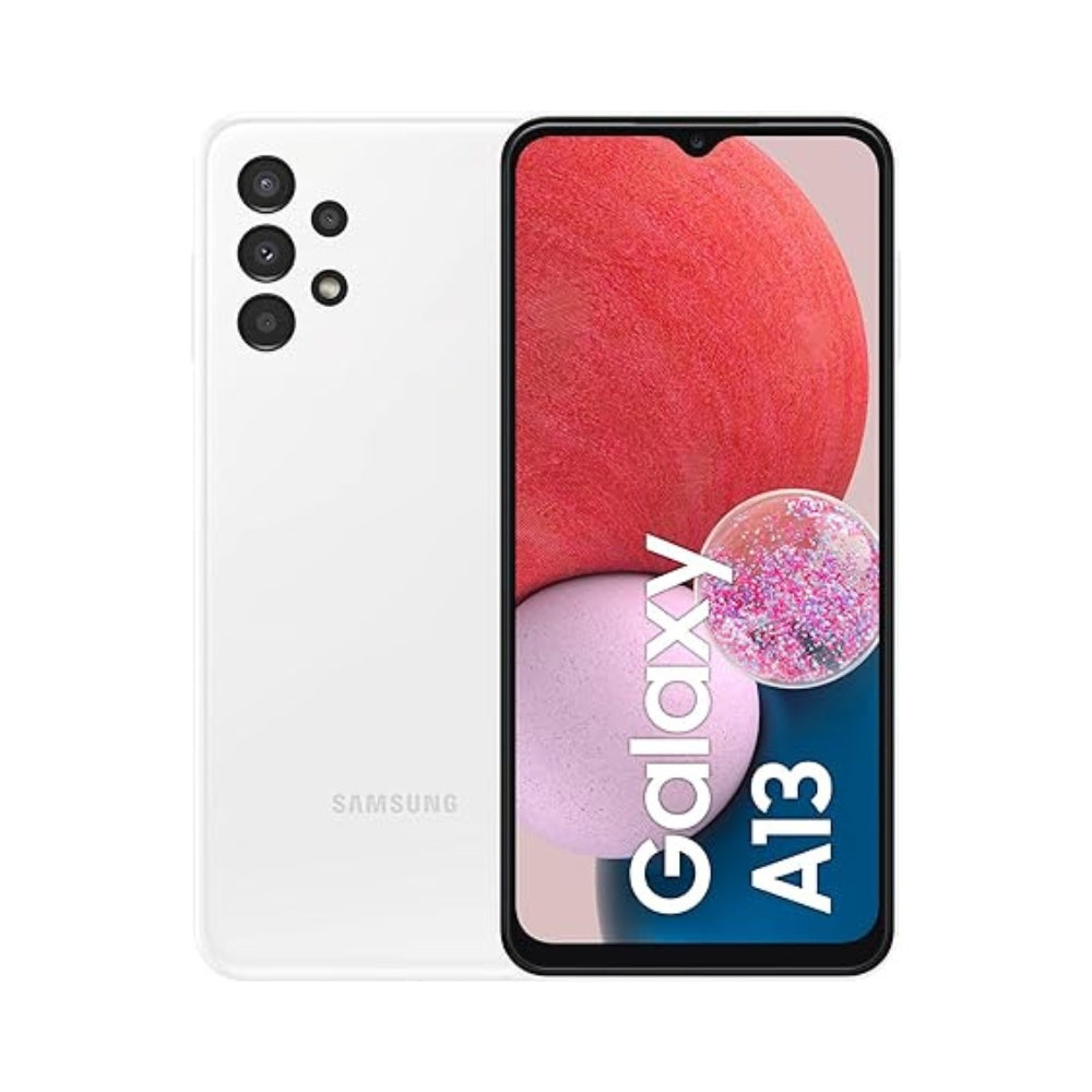 Samsung Galaxy A13 refurbished 6 GB / 128 GB in white – rear view highlighting camera layout


