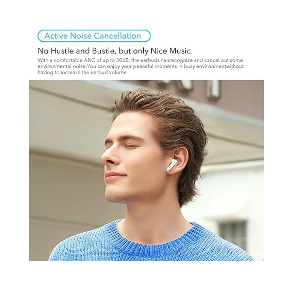 Honor Choice Earbuds X5,35 Hours Bluetooth Headphones ,White .